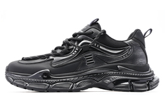 Кроссовки TRUMPPIPE Chunky Sneakers Men Low-top Black, черный