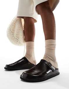 ASOS DESIGN – коричневые лоферы без каблука