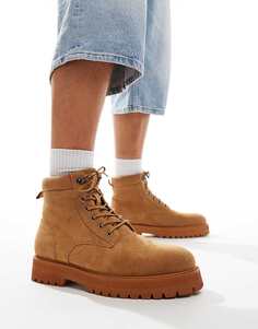 ASOS DESIGN – коричневые рабочие туфли на шнуровке