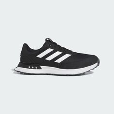 Туфли для гольфа S2G без шипов шириной 24 дюйма Adidas, цвет Core Black/Cloud White/Iron Metallic