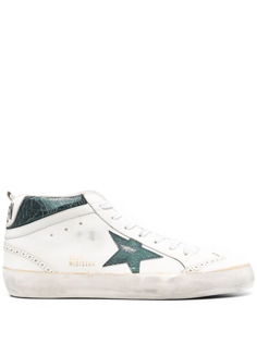 Golden Goose кеды Mid Star с эффектом кракле, нейтральный цвет