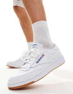 Бело-синие кроссовки Reebok Club C 85