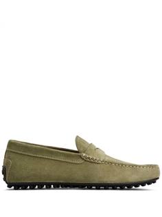 Tods лоферы City Gommino, зеленый Tod’S