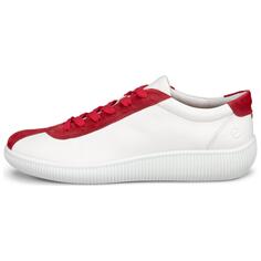 Кроссовки ecco Lifestyle Shoes Men Low-top White/Red, белый/красный