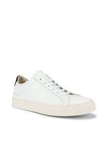 Кроссовки Common Projects Leather Achilles Retro Low, цвет White & Black