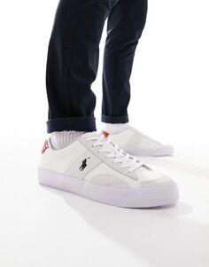 Кремовые кроссовки Polo Ralph Lauren Sayer с логотипом игрока в поло