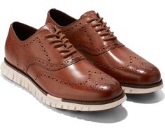Оксфорды Cole Haan Zerogrand Remastered Wing Tip Unlined, цвет British Tan/Ivory