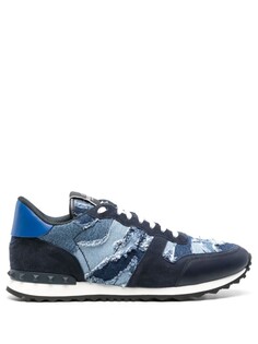 Valentino Garavani джинсовые кроссовки Rockrunner Camouflage, синий