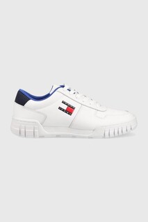 Кожаные кроссовки Retro Leather Cupsole Tjm Ess Tommy Jeans, белый