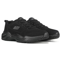 Мужские нескользящие спортивные кроссовки Stamina Airy Airy Skechers Work, черный