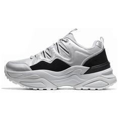 Кроссовки CAMEL Chunky Sneakers Men Low-top Black/Sliver, черный/серебряный