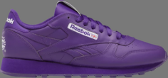 Кроссовки popsicle x classic leather purple emperor Reebok, фиолетовый