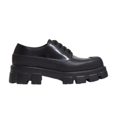 Кроссовки Prada Monolith Brushed Leather Lace-up, черный