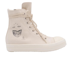 Кроссовки Rick Owens DRKSHDW Strobe Cotton Denim High, кремовый