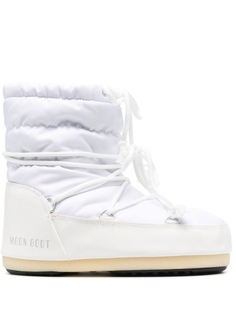 Moon Boot стеганые сапоги с логотипом, белый