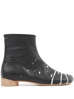 MM6 Maison Margiela ботинки Anatomic 30 с эффектом разбрызганной краски, черный