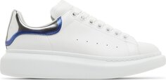 Кроссовки Alexander McQueen Oversized Sneaker White Silver Blue, белый