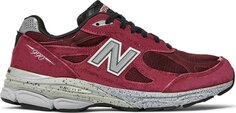 Кроссовки New Balance 990v3 Made In USA Burgundy, красный