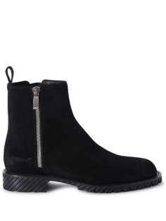 Off-White ботинки с закругленным носком, черный