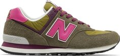 Кроссовки Stray Rats x 574 Green Pink, зеленый New Balance