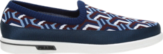 Кроссовки Prada St Tropez Jacquard Knitted Loafers Blue, синий