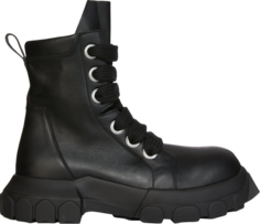 Кроссовки Rick Owens Lido Jumbo Laced Bozo Tractor High Black Silver Eyelets, черный