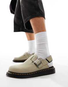 Доктор Бежевые замшевые туфли Martens Jorge II