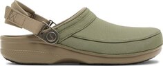 Кроссовки Museum of Peace and Quiet x Classic Clog RO Khaki, зеленый Crocs