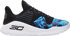 Кроссовки Bruce Lee x Curry 4 Low FloTro Dark Water, черный