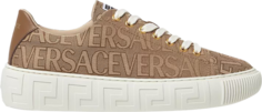 Кроссовки Versace Greca Allover Logo - Brown, коричневый