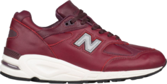 Кроссовки New Balance Horween Leather Co. x 990v2 Made in USA Burgundy, красный