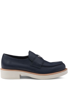 Лоферы с логотипом Prada, синий