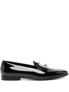 Manolo Blahnik лакированные лоферы Mario, черный