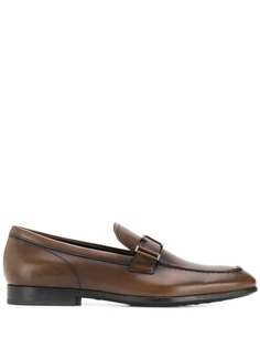 Tods лоферы с логотипом, коричневый Tod’S