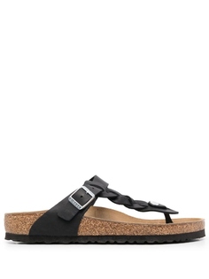 Birkenstock плетеные сандалии Gizeh, черный