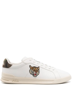 Polo Ralph Lauren кроссовки с нашивкой, белый