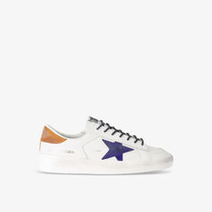 Мужские кожаные низкие кроссовки с логотипом Stardan Golden Goose, белый