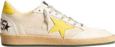 Кроссовки Golden Goose Ball Star Off White Yellow, кремовый