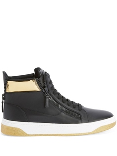 Giuseppe Zanotti высокие кроссовки с эффектом металлик, черный