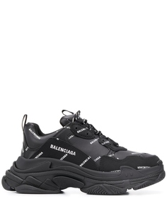 Кроссовки Balenciaga Triple S With Logo, черный