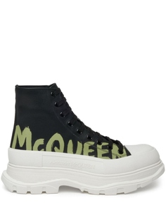 Alexander McQueen ботинки Tread Slick на шнуровке, черный
