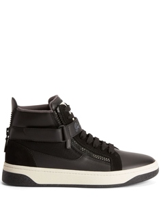 Giuseppe Zanotti кроссовки Gz94 со вставками, коричневый