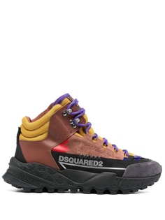 Dsquared2 высокие кроссовки с логотипом, коричневый
