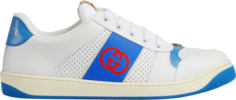 Кроссовки Gucci Screener Interlocking G - White Blue, белый
