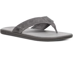 Сандалии UGG Seaside Flip Leather, цвет Medium Grey