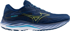 Кроссовки Wave Rider 27 Navy Peony Sharp Green, синий Mizuno
