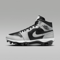 Бутсы Jordan 1 Mid TD, цвет Black/Light Smoke Grey/Black/Light Smoke Grey