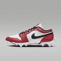 Бутсы Jordan 1 Low TD, цвет White/Varsity Red/Black