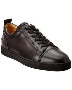 Christian Louboutin Louis Junior Кожаные кроссовки, черный