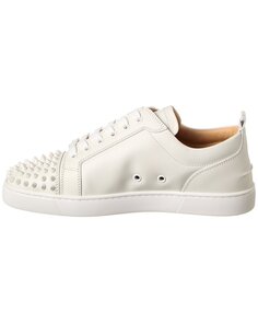 Christian Louboutin Louis Junior Spikes Кожаные кроссовки, белый